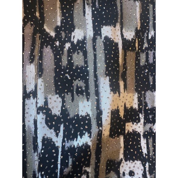 Alex Evenings Womens Open Front Metallic Animal Print Jacket Size L - Picture 3 of 4